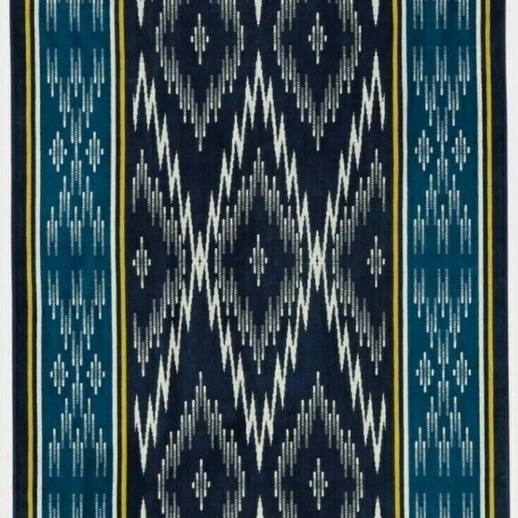 Pendleton Spa Bath Beach Towel Mendoza Trail Southwest Jacquard Blue Yellow NWT - Picture 2 of 5
